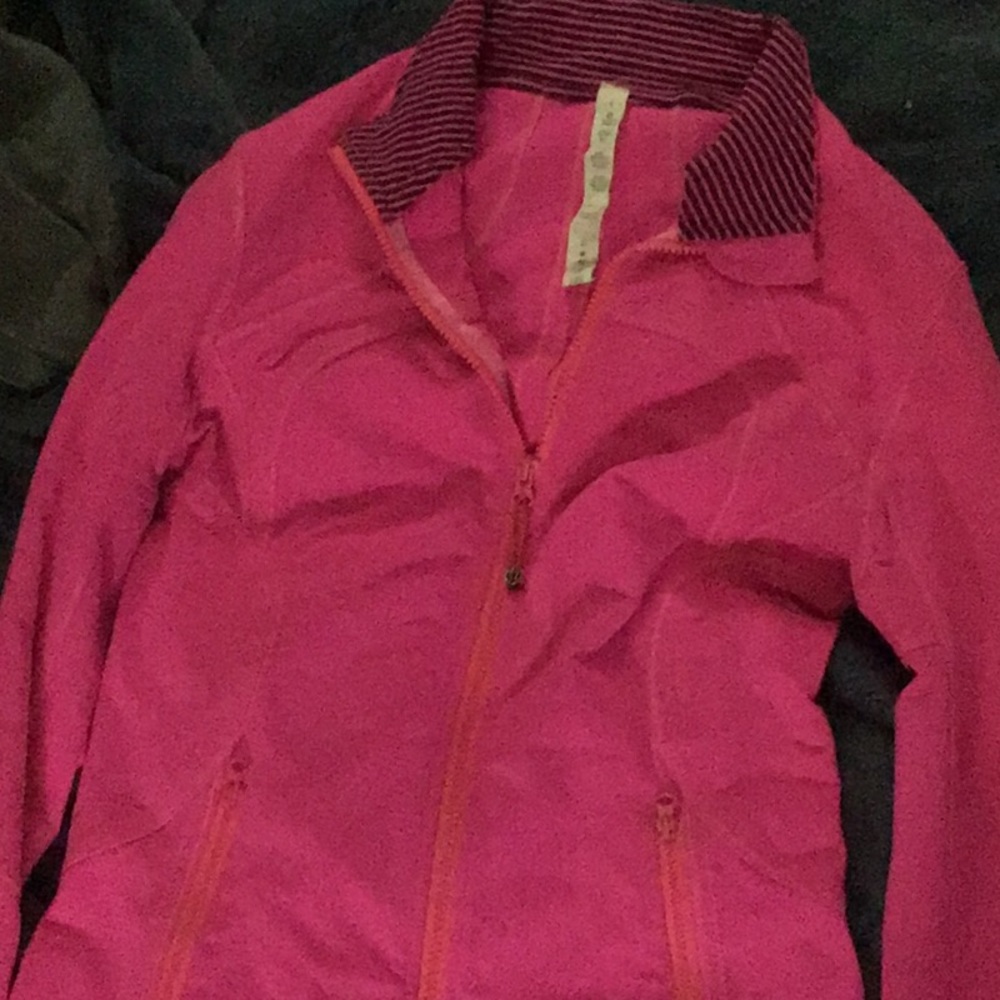 Hot pink lululemon zip up